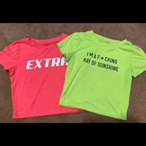Two crop tops